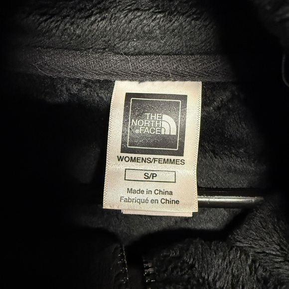 The North Face black quilted fleece lined jacket SIZE S high collar full zip - Picture 4 of 5